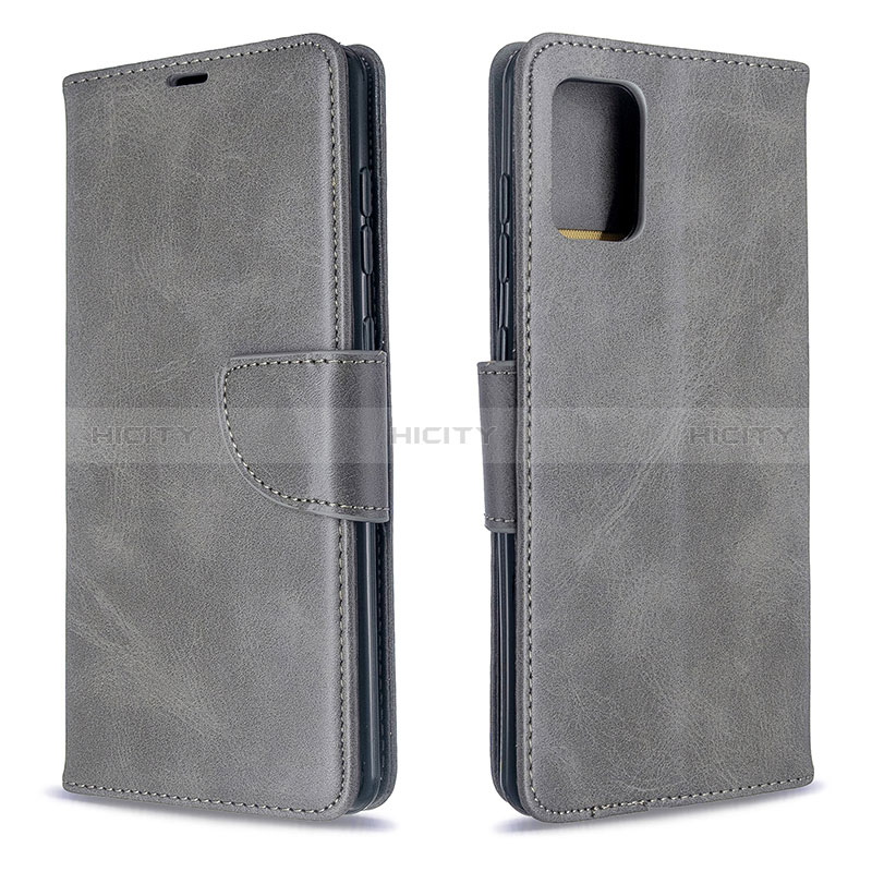 Custodia Portafoglio In Pelle Cover con Supporto B04F per Samsung Galaxy A71 4G A715 Grigio
