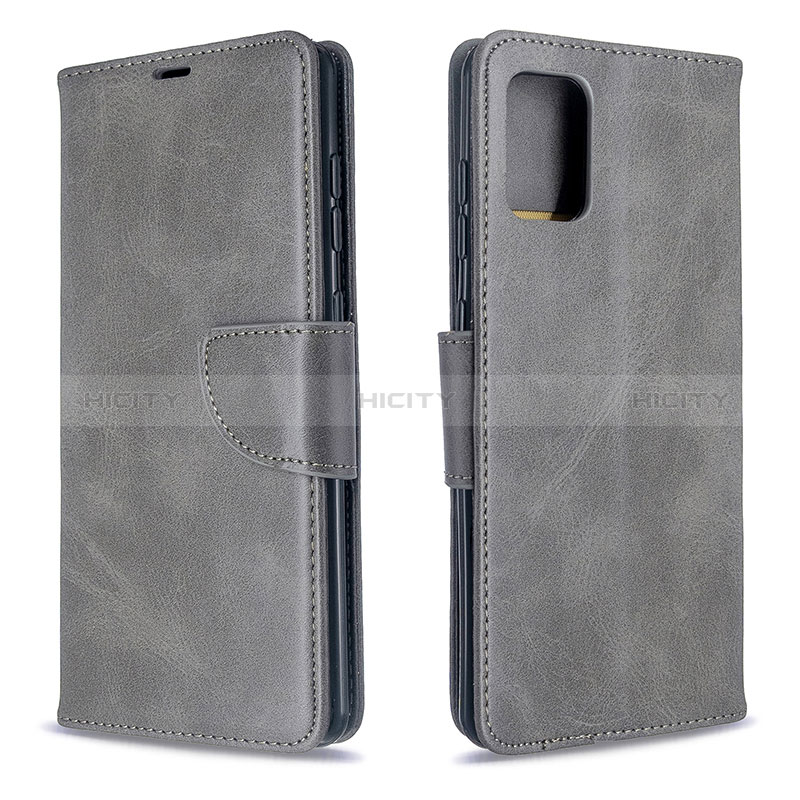 Custodia Portafoglio In Pelle Cover con Supporto B04F per Samsung Galaxy A71 5G Grigio