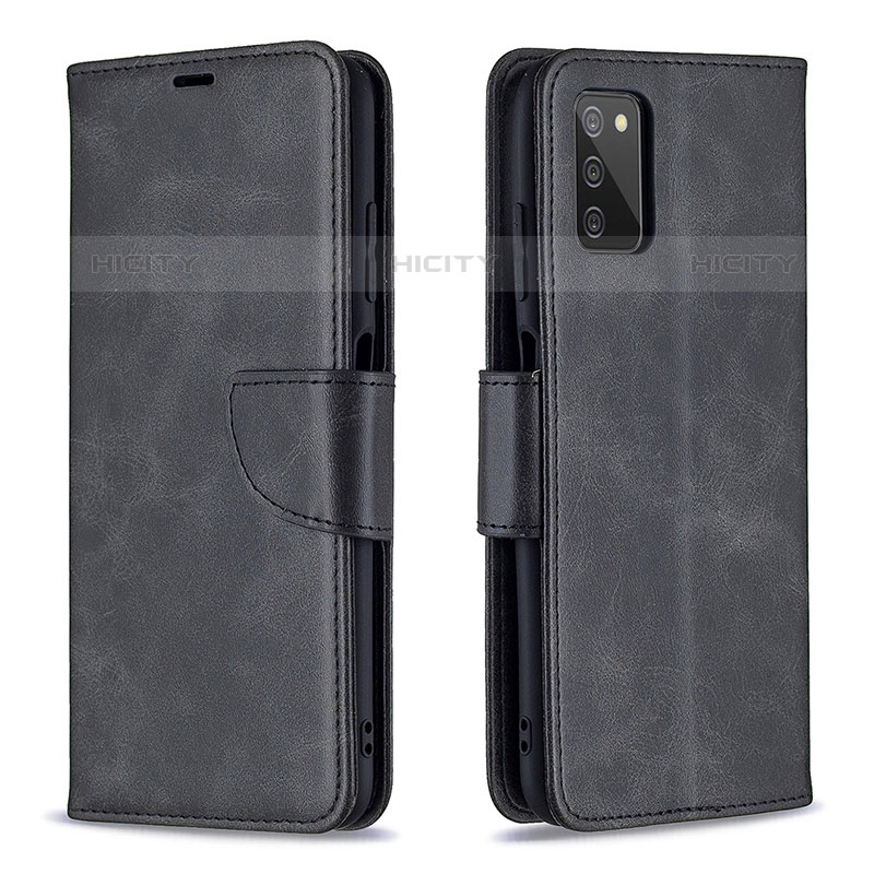 Custodia Portafoglio In Pelle Cover con Supporto B04F per Samsung Galaxy M02s Nero