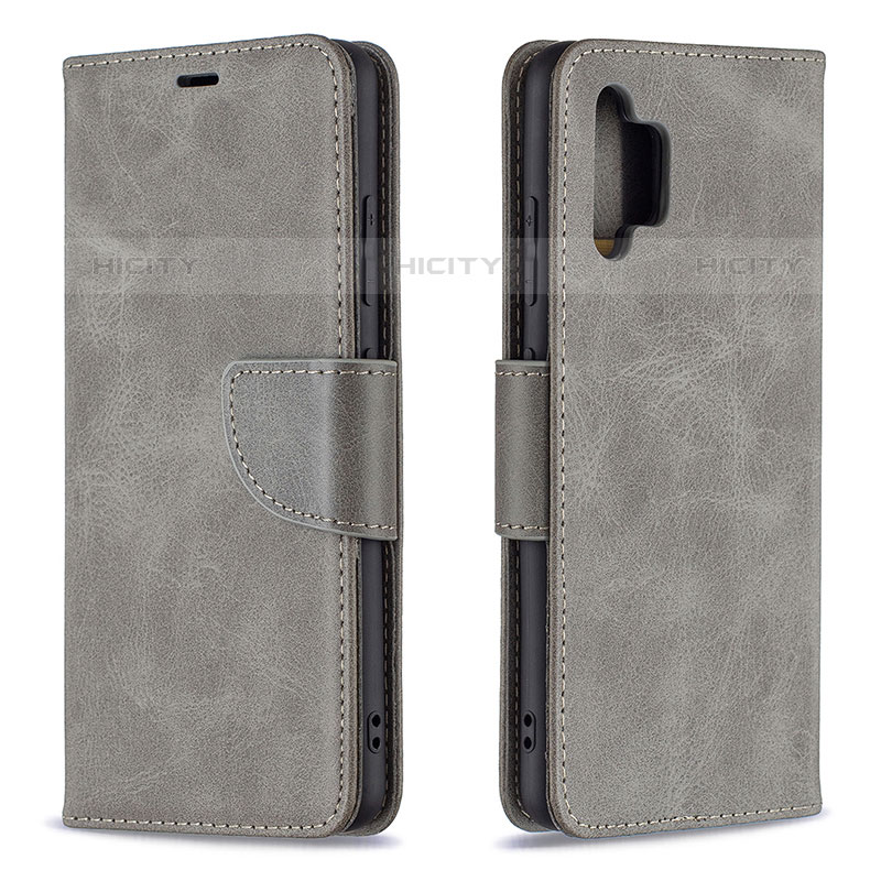 Custodia Portafoglio In Pelle Cover con Supporto B04F per Samsung Galaxy M32 5G Grigio