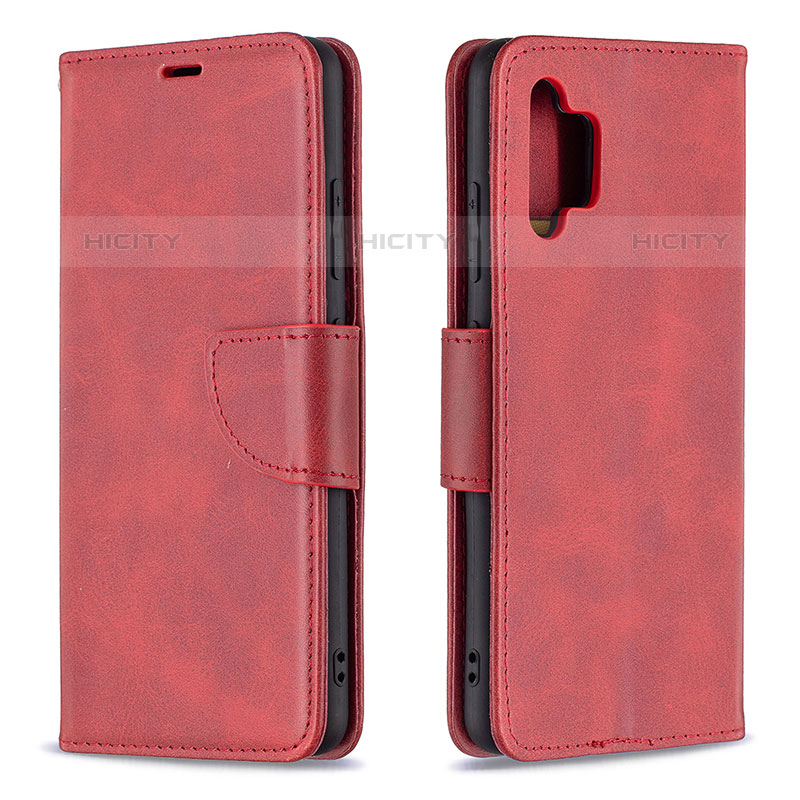 Custodia Portafoglio In Pelle Cover con Supporto B04F per Samsung Galaxy M32 5G Rosso