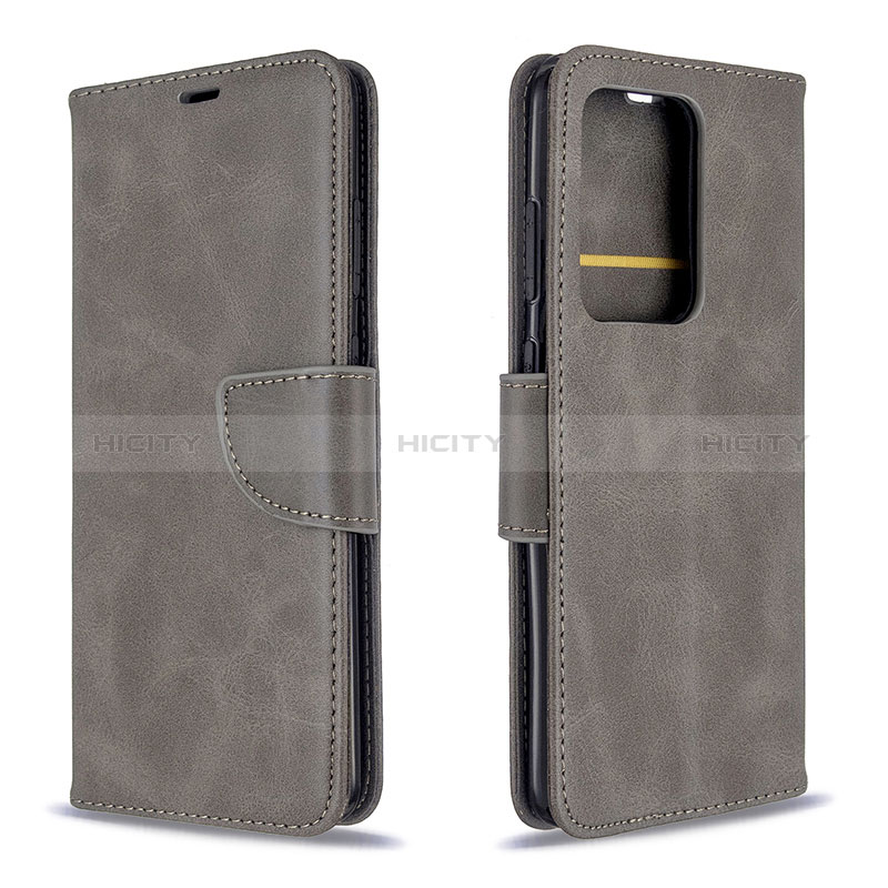 Custodia Portafoglio In Pelle Cover con Supporto B04F per Samsung Galaxy S20 Plus 5G Grigio