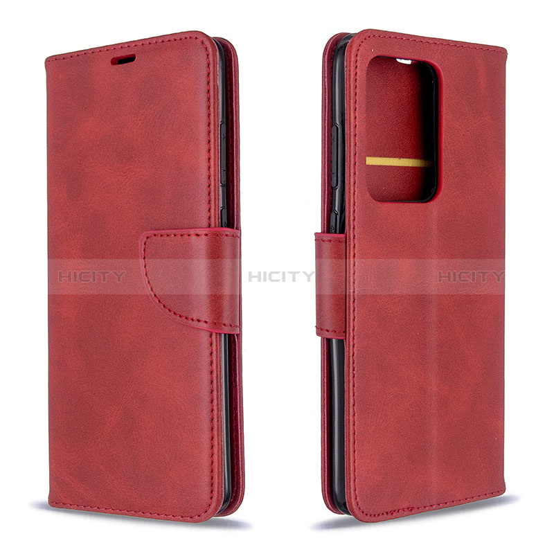 Custodia Portafoglio In Pelle Cover con Supporto B04F per Samsung Galaxy S20 Plus 5G Rosso