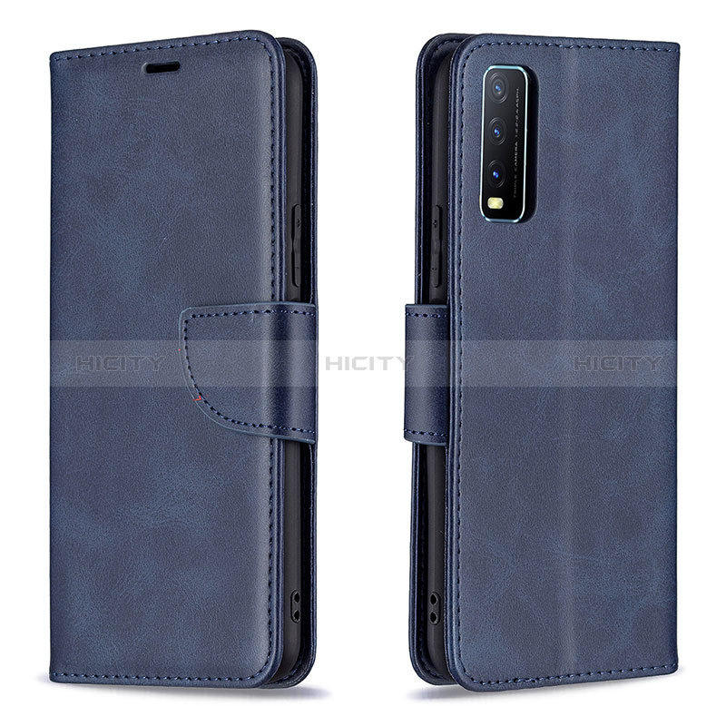 Custodia Portafoglio In Pelle Cover con Supporto B04F per Vivo Y11s Blu