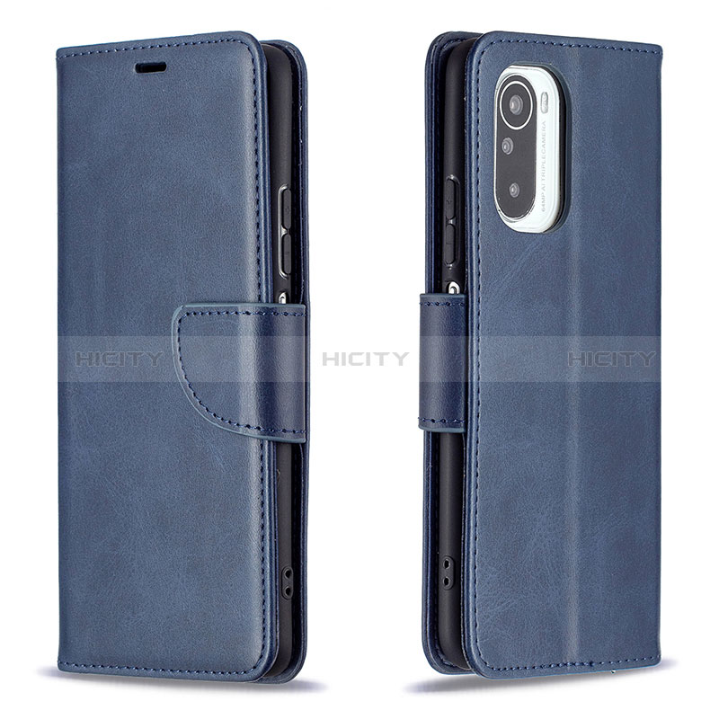 Custodia Portafoglio In Pelle Cover con Supporto B04F per Xiaomi Mi 11X 5G Blu