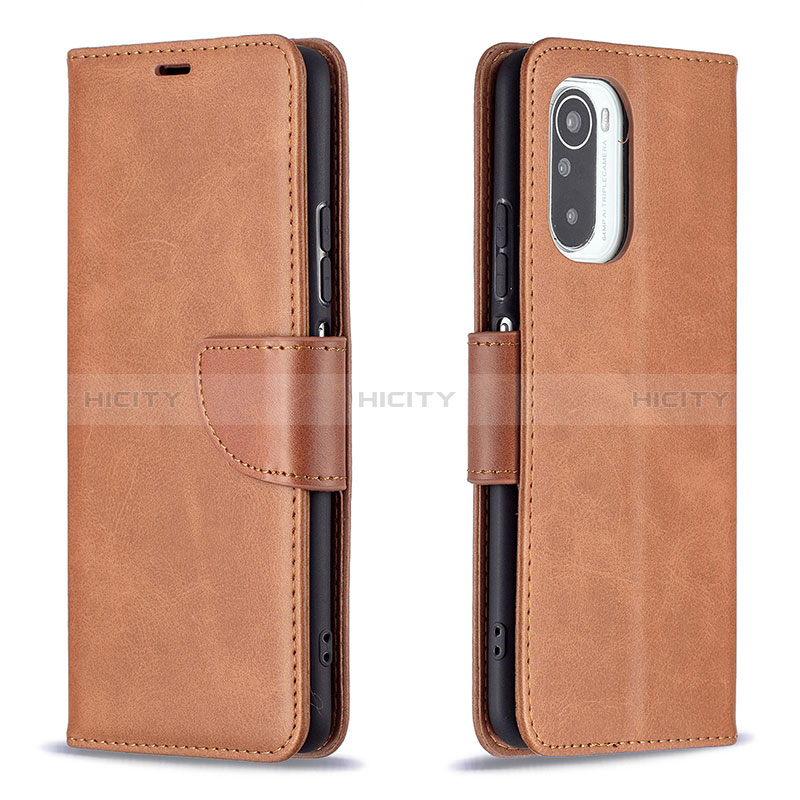 Custodia Portafoglio In Pelle Cover con Supporto B04F per Xiaomi Mi 11X 5G Marrone