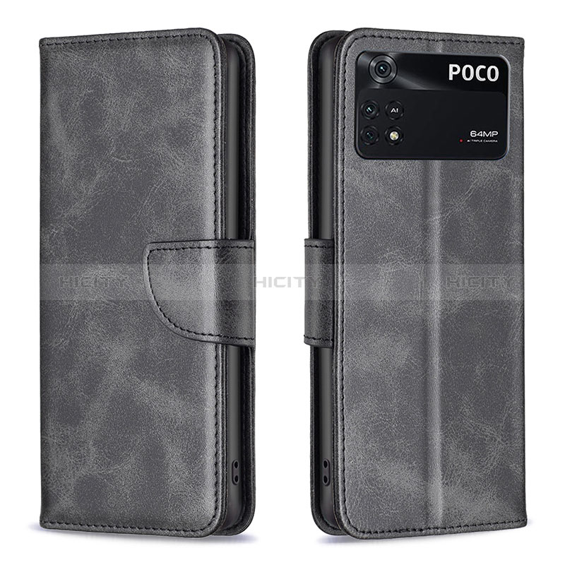 Custodia Portafoglio In Pelle Cover con Supporto B04F per Xiaomi Poco M4 Pro 4G