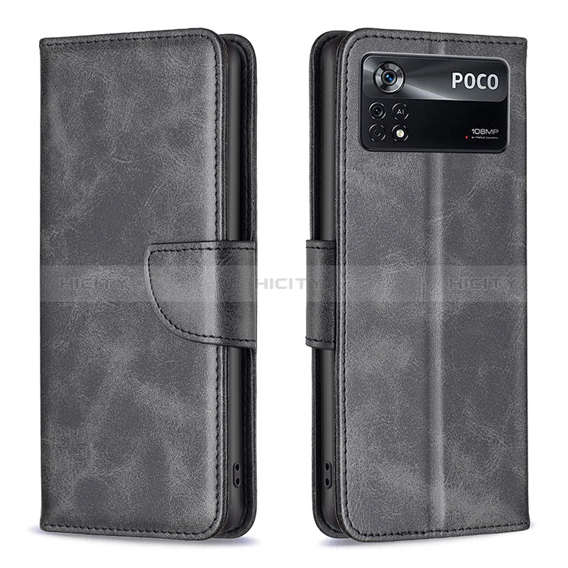 Custodia Portafoglio In Pelle Cover con Supporto B04F per Xiaomi Poco X4 Pro 5G