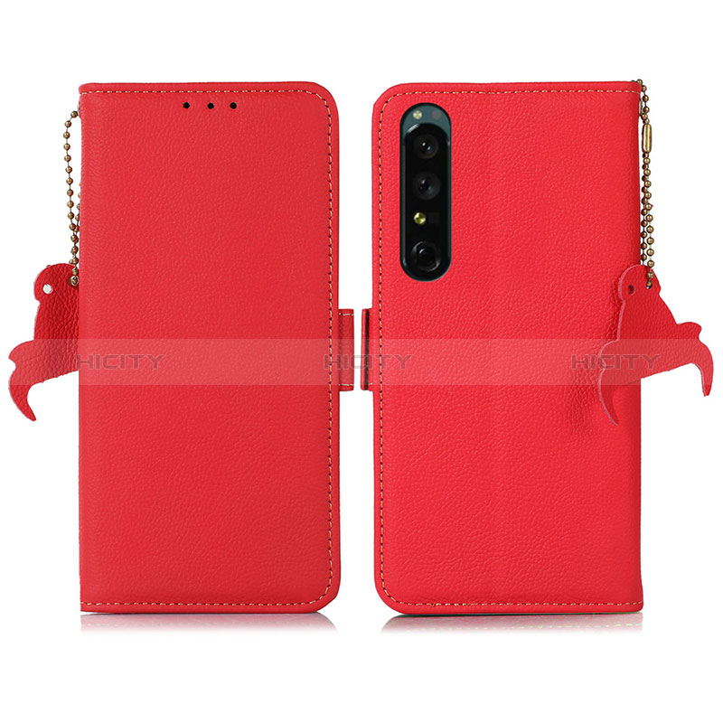 Custodia Portafoglio In Pelle Cover con Supporto B04H per Sony Xperia 1 IV