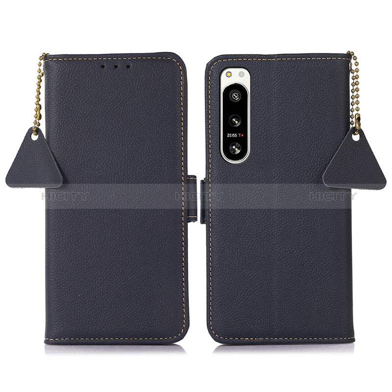 Custodia Portafoglio In Pelle Cover con Supporto B04H per Sony Xperia 5 IV