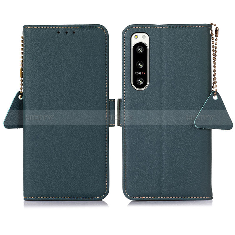 Custodia Portafoglio In Pelle Cover con Supporto B04H per Sony Xperia 5 IV