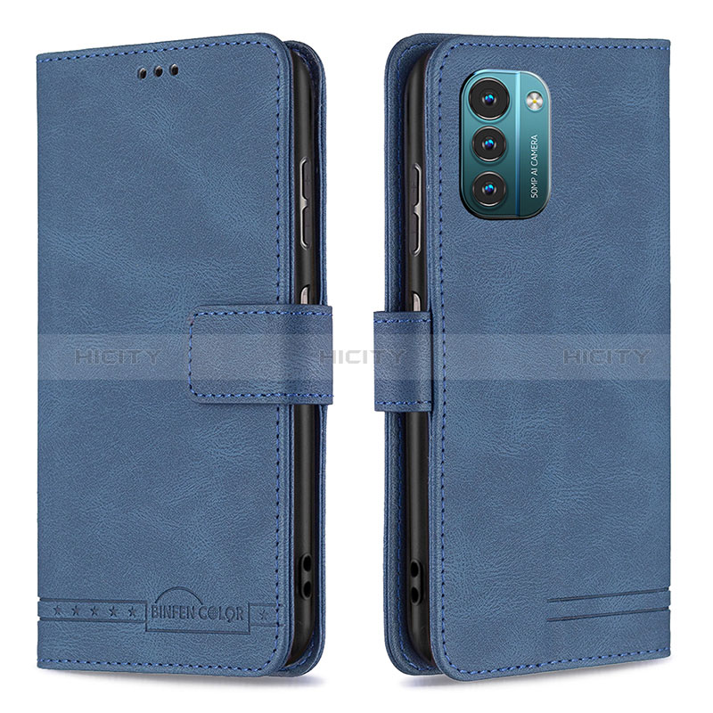 Custodia Portafoglio In Pelle Cover con Supporto B05F per Nokia G11 Blu