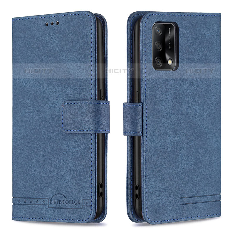 Custodia Portafoglio In Pelle Cover con Supporto B05F per Oppo A74 4G Blu