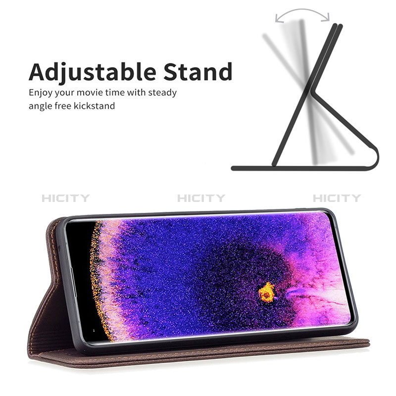 Custodia Portafoglio In Pelle Cover con Supporto B05F per Oppo Find X5 5G