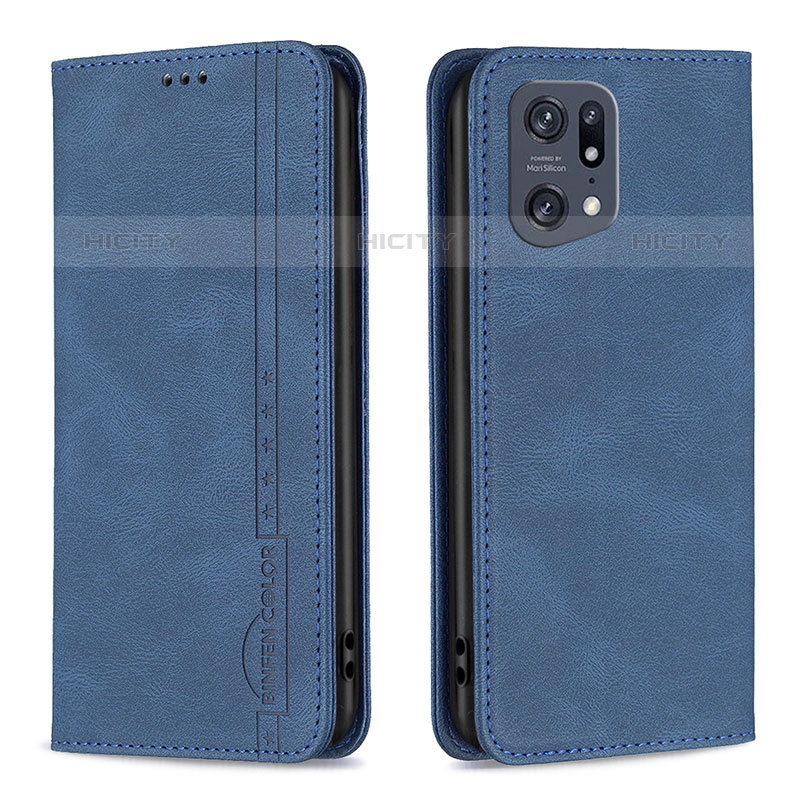 Custodia Portafoglio In Pelle Cover con Supporto B05F per Oppo Find X5 Pro 5G