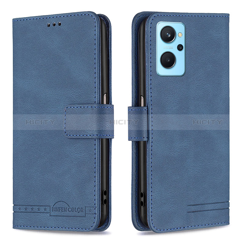 Custodia Portafoglio In Pelle Cover con Supporto B05F per Oppo K10 4G Blu