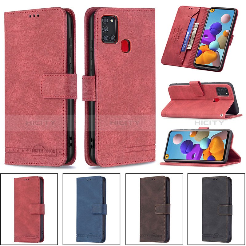 Custodia Portafoglio In Pelle Cover con Supporto B05F per Samsung Galaxy A21s