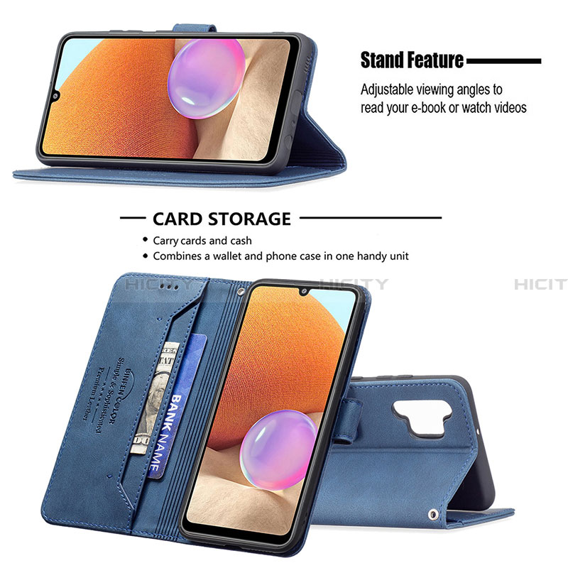 Custodia Portafoglio In Pelle Cover con Supporto B05F per Samsung Galaxy A32 5G