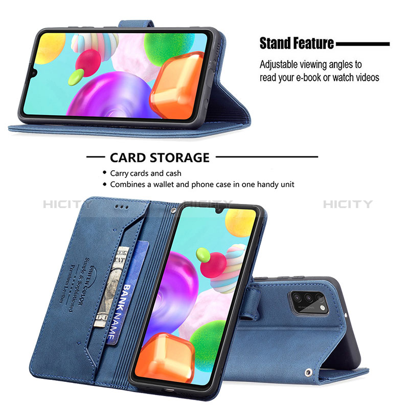 Custodia Portafoglio In Pelle Cover con Supporto B05F per Samsung Galaxy A41