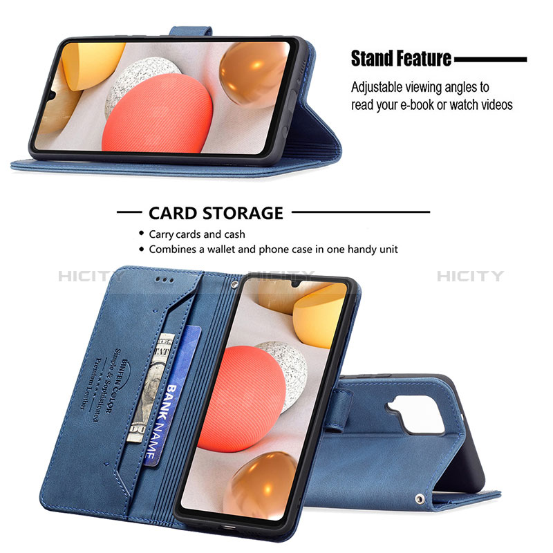 Custodia Portafoglio In Pelle Cover con Supporto B05F per Samsung Galaxy A42 5G