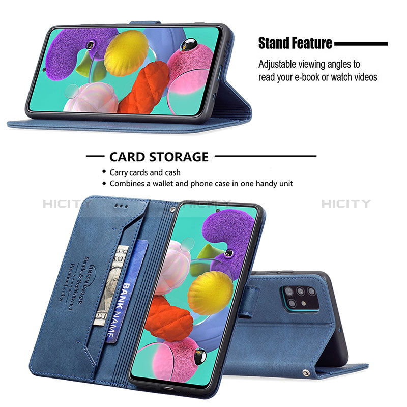 Custodia Portafoglio In Pelle Cover con Supporto B05F per Samsung Galaxy A51 5G