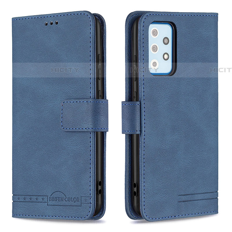 Custodia Portafoglio In Pelle Cover con Supporto B05F per Samsung Galaxy A52 4G Blu