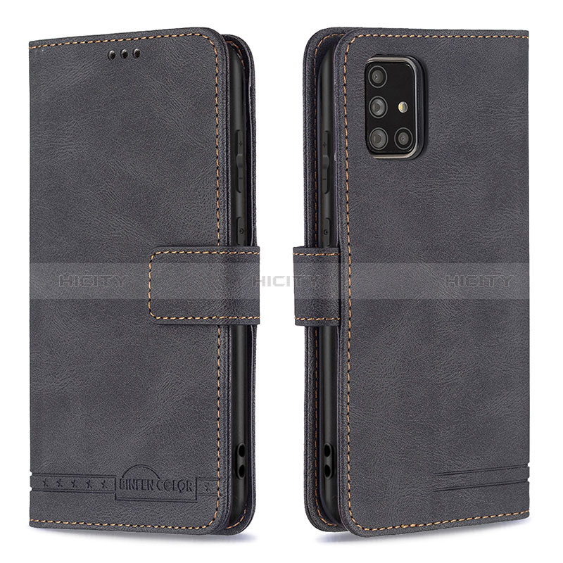 Custodia Portafoglio In Pelle Cover con Supporto B05F per Samsung Galaxy A71 4G A715 Nero