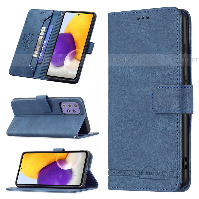 Custodia Portafoglio In Pelle Cover con Supporto B05F per Samsung Galaxy A72 4G