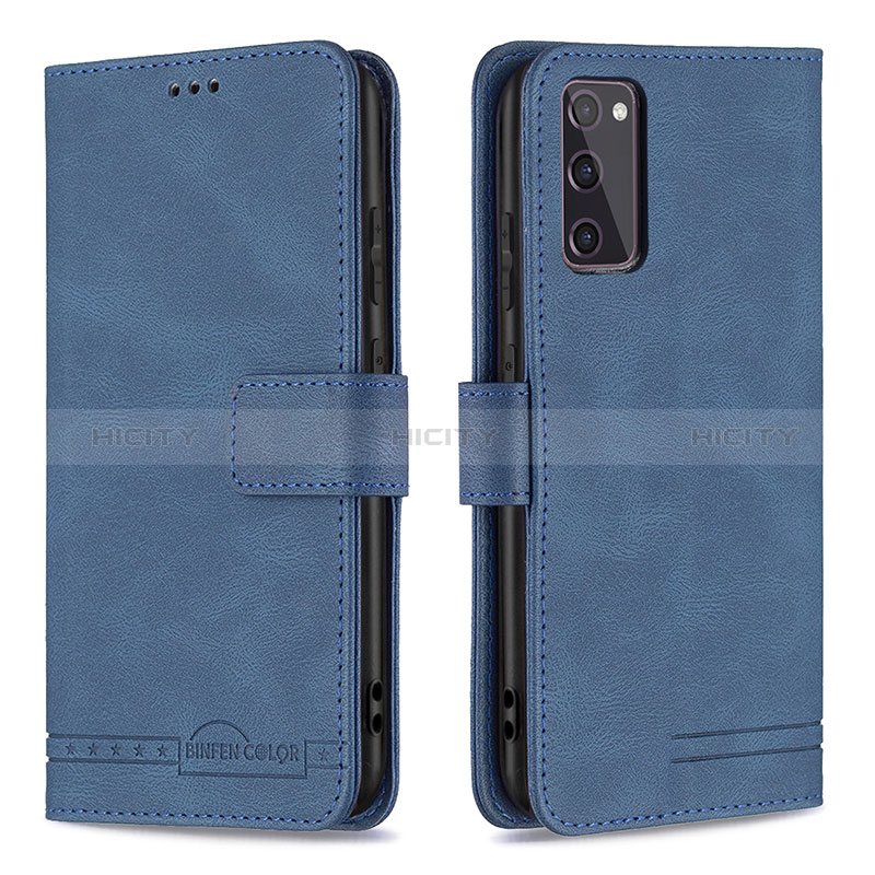 Custodia Portafoglio In Pelle Cover con Supporto B05F per Samsung Galaxy S20 FE 4G Blu