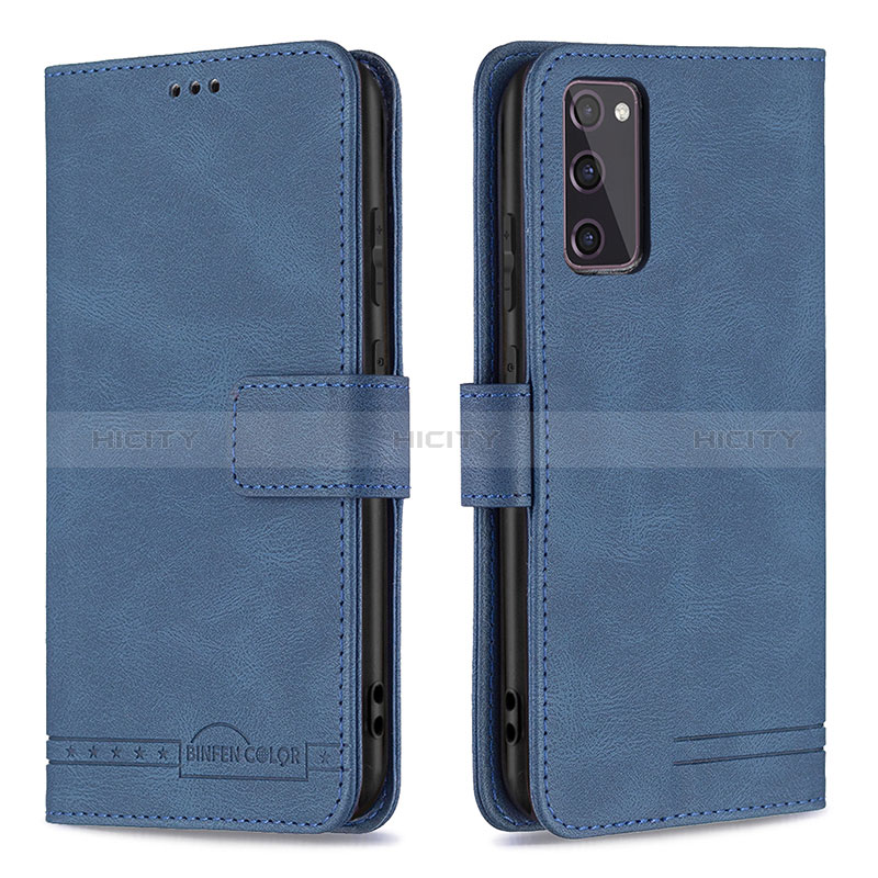 Custodia Portafoglio In Pelle Cover con Supporto B05F per Samsung Galaxy S20 FE 5G Blu