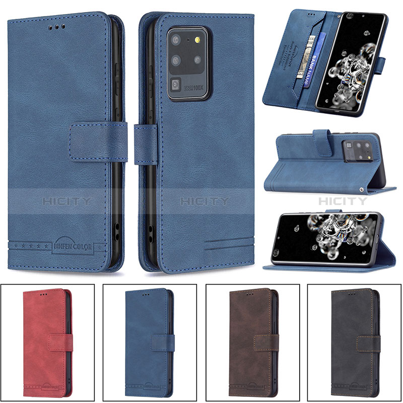 Custodia Portafoglio In Pelle Cover con Supporto B05F per Samsung Galaxy S20 Ultra