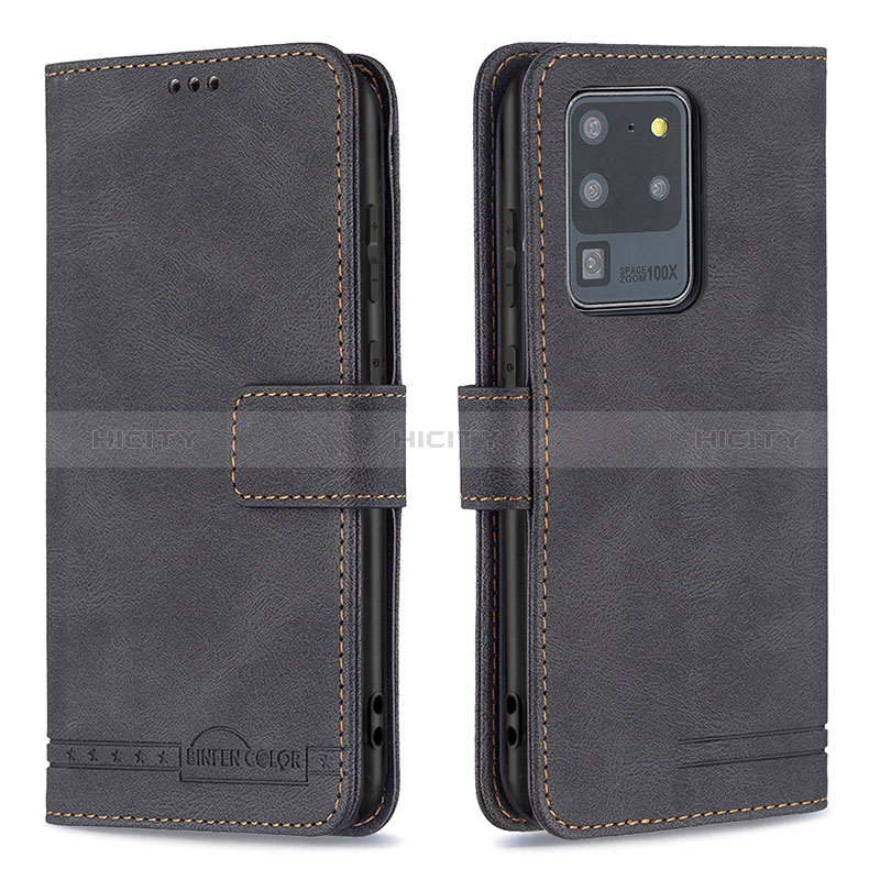 Custodia Portafoglio In Pelle Cover con Supporto B05F per Samsung Galaxy S20 Ultra 5G Nero