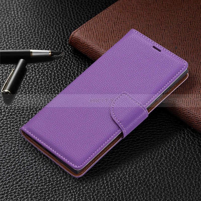 Custodia Portafoglio In Pelle Cover con Supporto B05F per Samsung Galaxy S25 Ultra 5G Viola