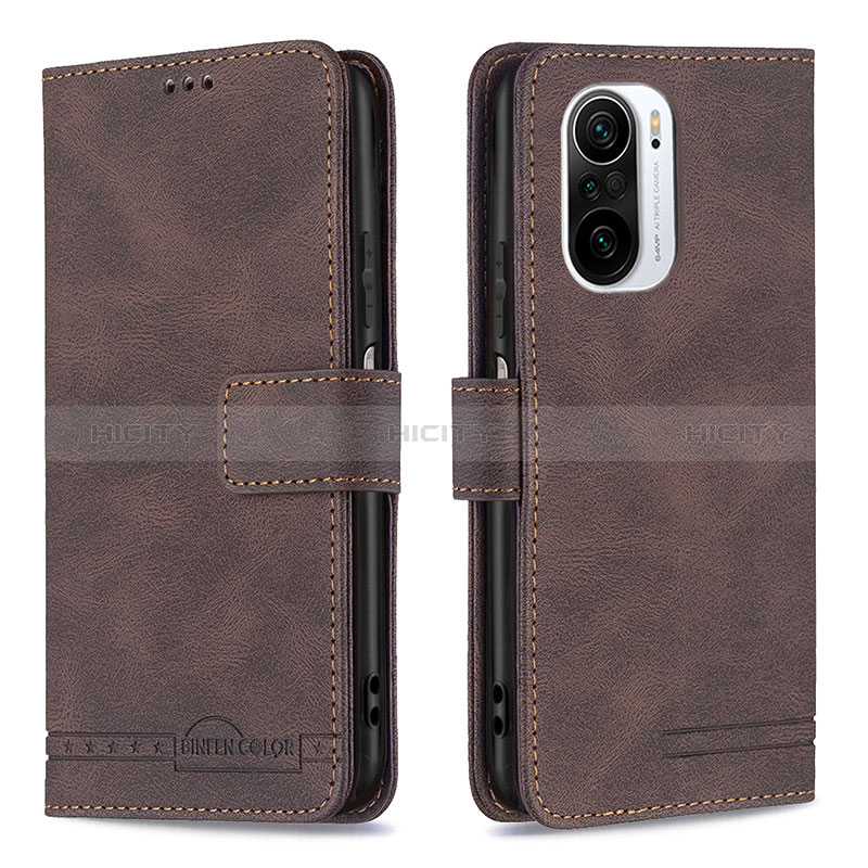 Custodia Portafoglio In Pelle Cover con Supporto B05F per Xiaomi Mi 11X 5G Marrone