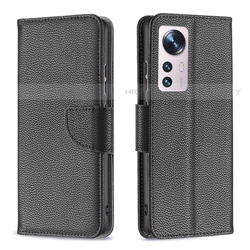 Custodia Portafoglio In Pelle Cover con Supporto B05F per Xiaomi Mi 12 Pro 5G Nero