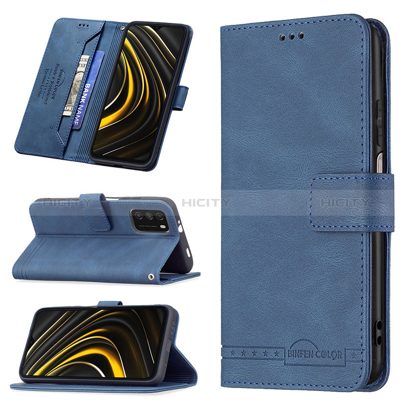 Custodia Portafoglio In Pelle Cover con Supporto B05F per Xiaomi Poco M3