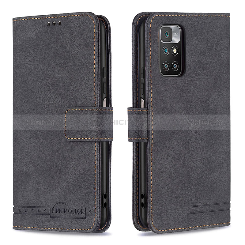 Custodia Portafoglio In Pelle Cover con Supporto B05F per Xiaomi Redmi 10 (2022) Nero