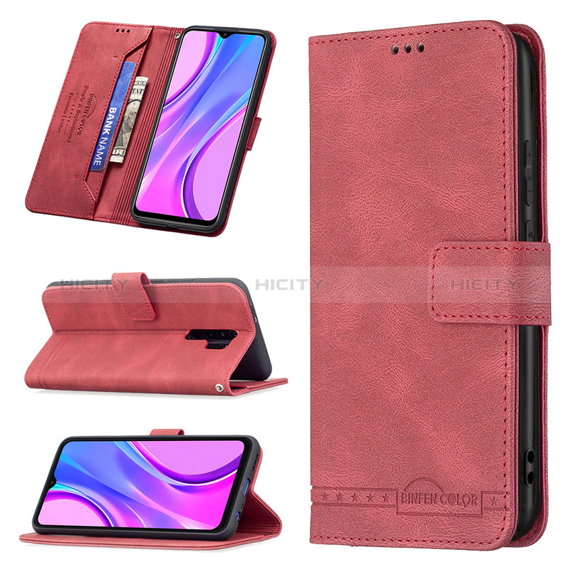 Custodia Portafoglio In Pelle Cover con Supporto B05F per Xiaomi Redmi 9