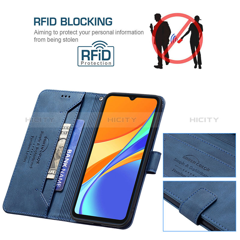 Custodia Portafoglio In Pelle Cover con Supporto B05F per Xiaomi Redmi 9 Activ