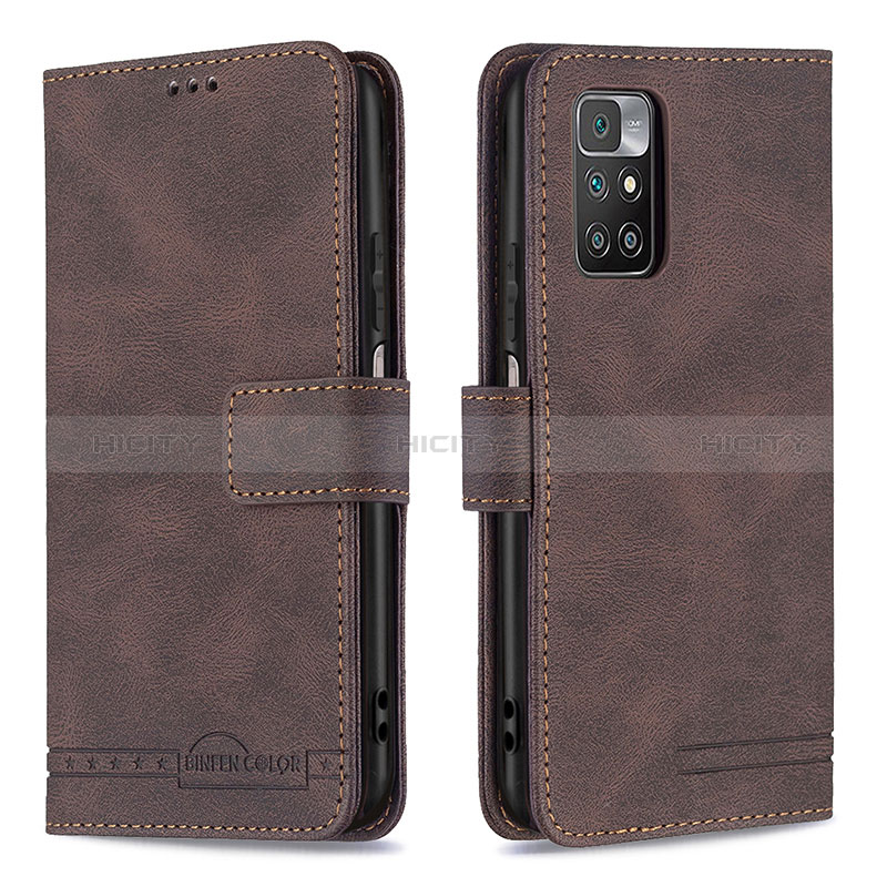 Custodia Portafoglio In Pelle Cover con Supporto B05F per Xiaomi Redmi Note 11 4G (2021) Marrone