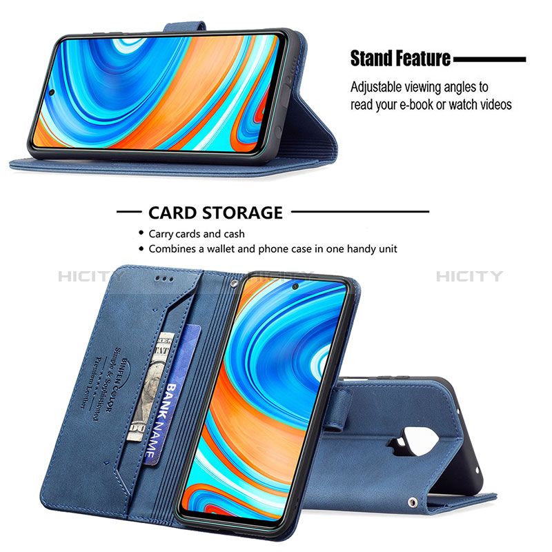 Custodia Portafoglio In Pelle Cover con Supporto B05F per Xiaomi Redmi Note 9S