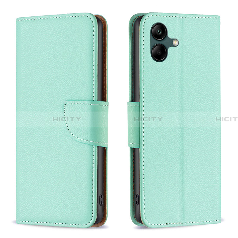 Custodia Portafoglio In Pelle Cover con Supporto B06F per Samsung Galaxy A04 4G Verde