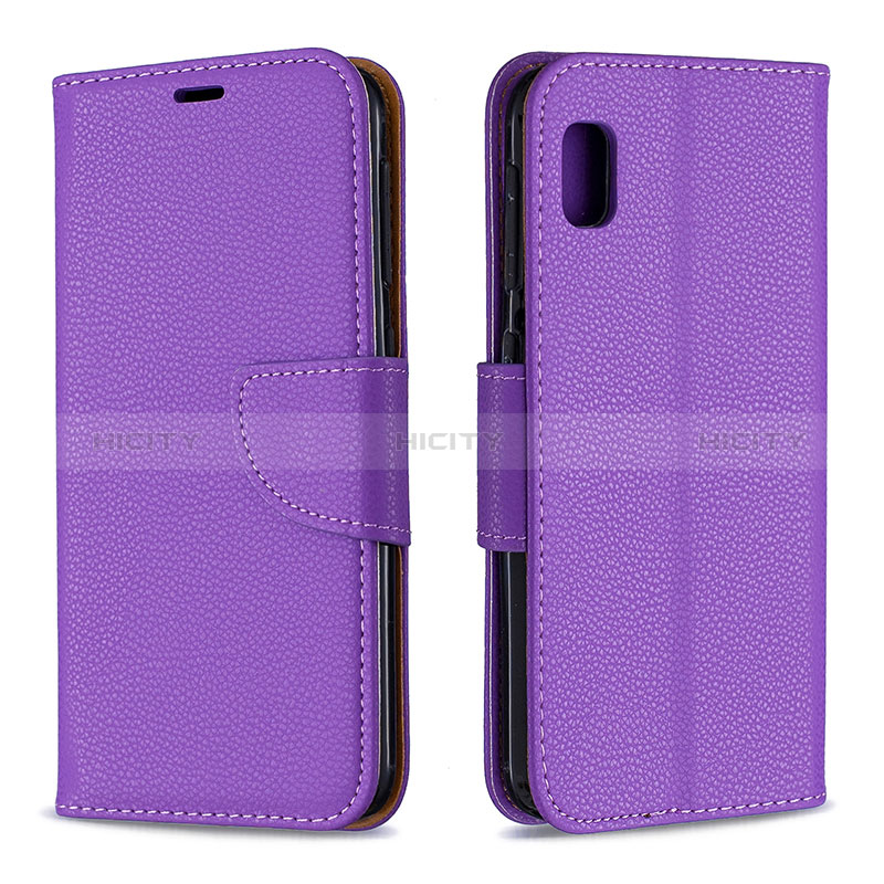 Custodia Portafoglio In Pelle Cover con Supporto B06F per Samsung Galaxy A10e Viola