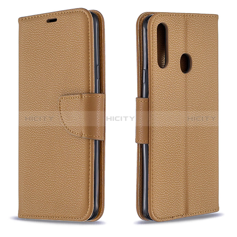 Custodia Portafoglio In Pelle Cover con Supporto B06F per Samsung Galaxy A20s Marrone