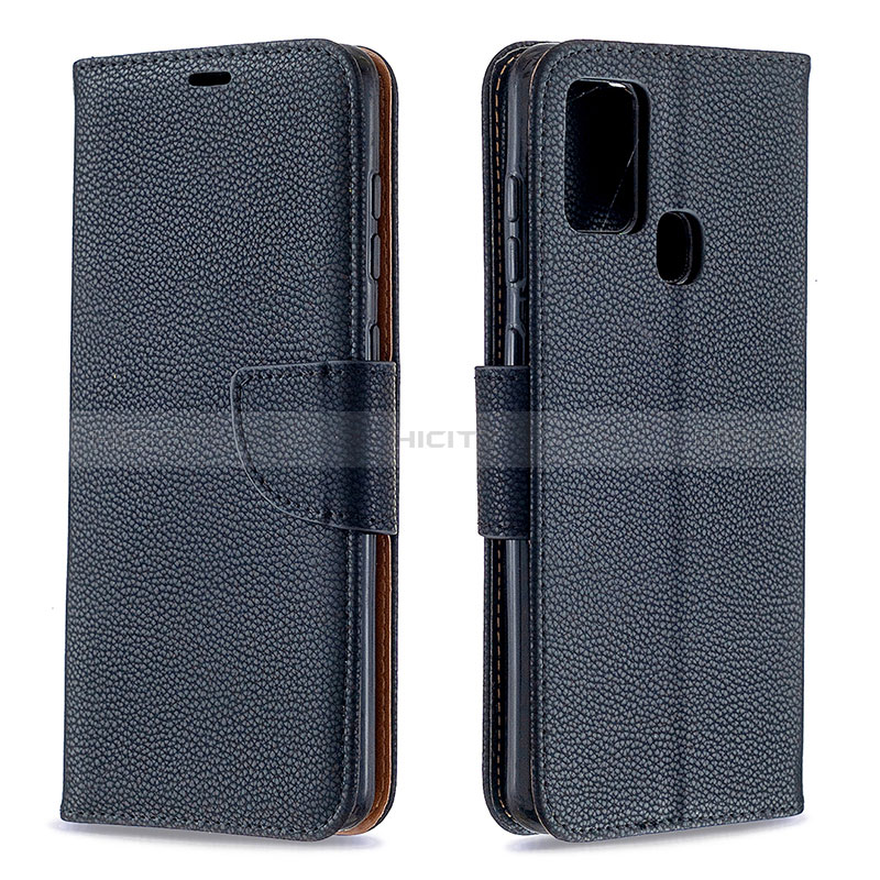 Custodia Portafoglio In Pelle Cover con Supporto B06F per Samsung Galaxy A21s Nero