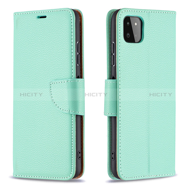 Custodia Portafoglio In Pelle Cover con Supporto B06F per Samsung Galaxy A22s 5G Verde