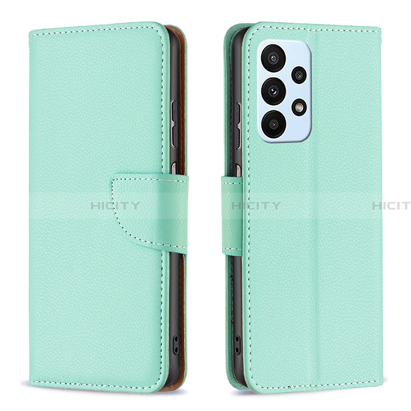 Custodia Portafoglio In Pelle Cover con Supporto B06F per Samsung Galaxy A23 4G Verde