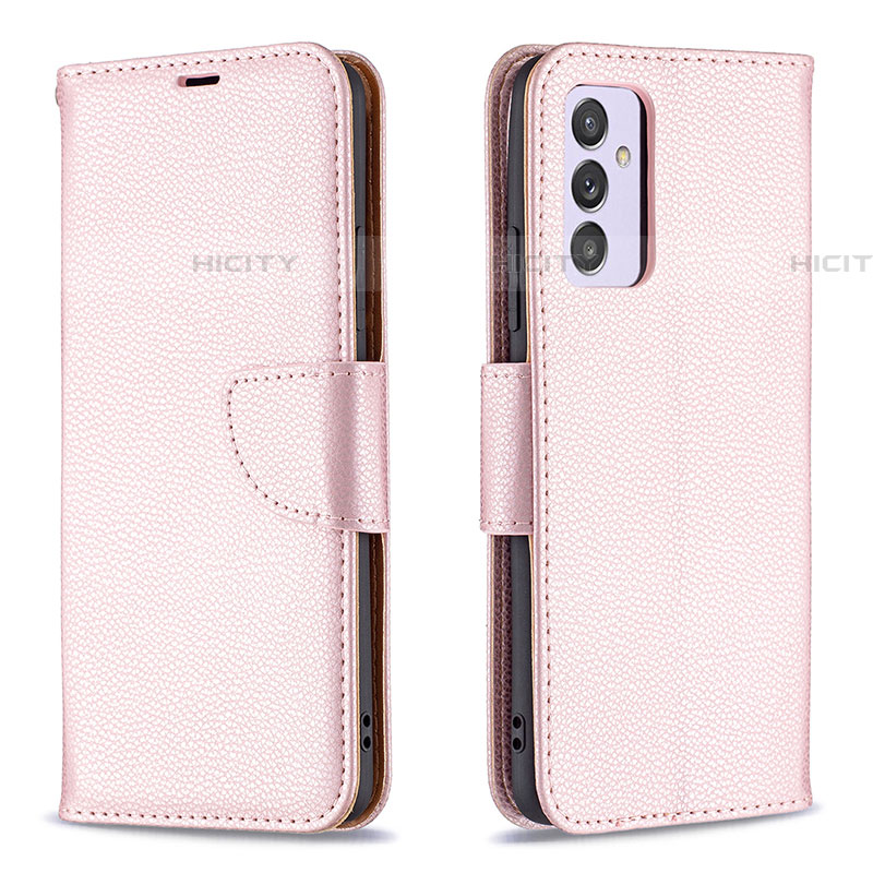 Custodia Portafoglio In Pelle Cover con Supporto B06F per Samsung Galaxy A24 4G Oro Rosa