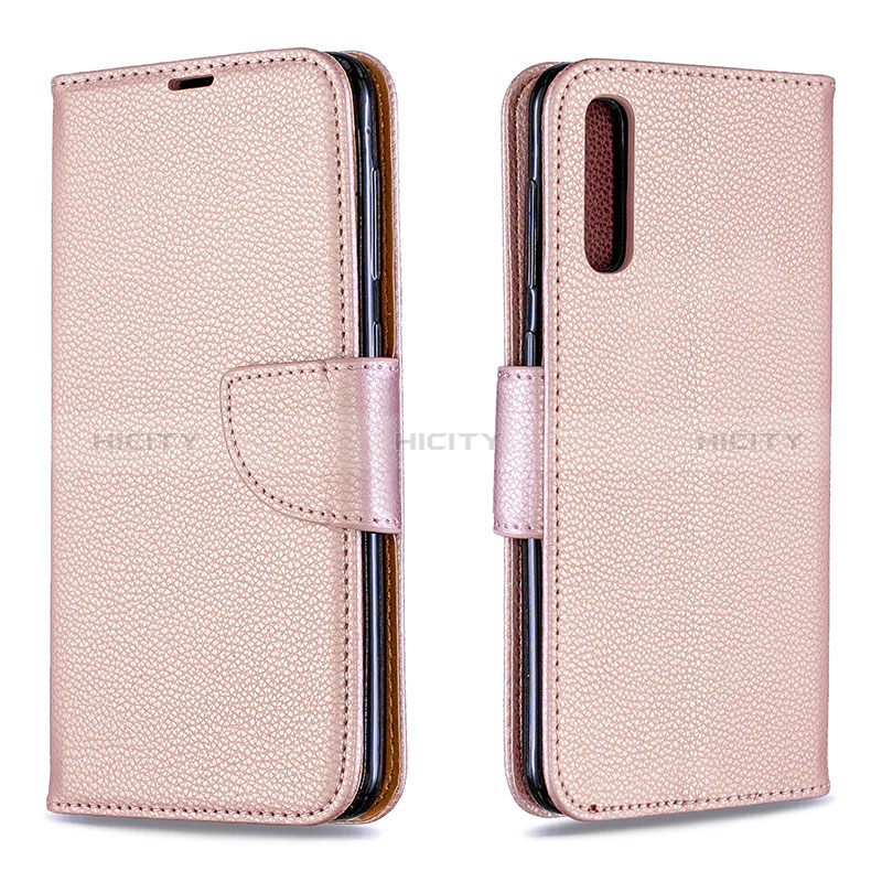 Custodia Portafoglio In Pelle Cover con Supporto B06F per Samsung Galaxy A30S Oro Rosa