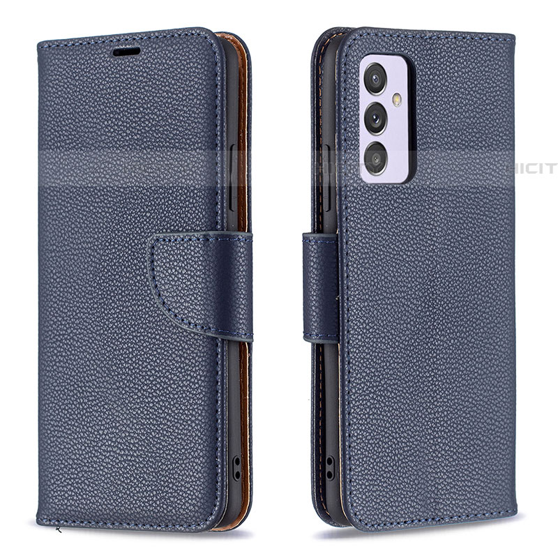 Custodia Portafoglio In Pelle Cover con Supporto B06F per Samsung Galaxy A34 5G Blu